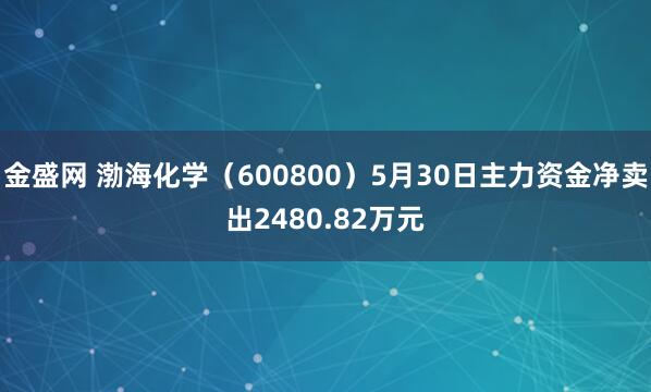 金盛网 渤海化学（600800）5月30日主力资金净卖出2480.82万元